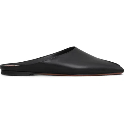 Alaïa Spike Leather Slippers In Black