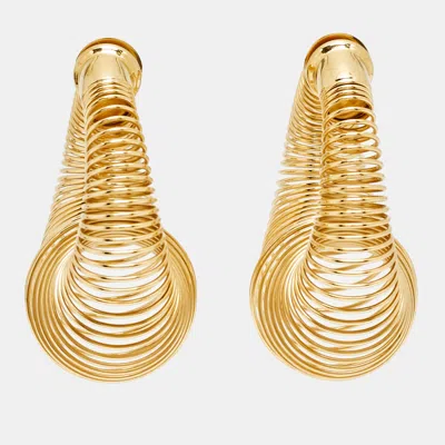 Pre-owned Alaïa Sping Gold Tone Earrings