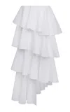 Alaïa Spiral Cotton-linen Skirt