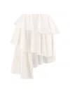 Alaïa Alaia Asymmetrical White Cotton Skirt Women In White