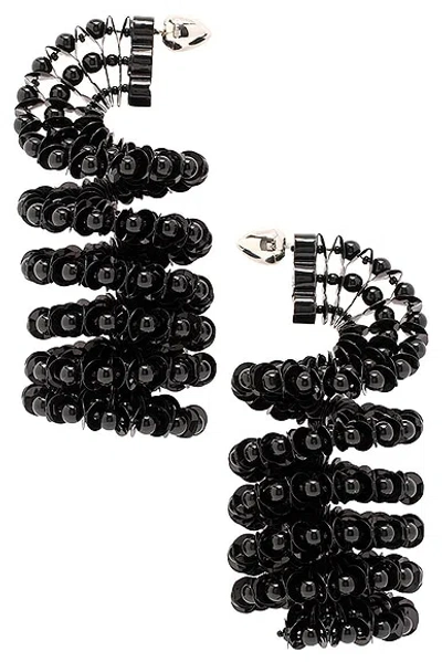 Alaïa Spiral Earrings In Black