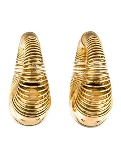 Pre-owned Alaïa Spiral Hoop Earrings In Multicolor