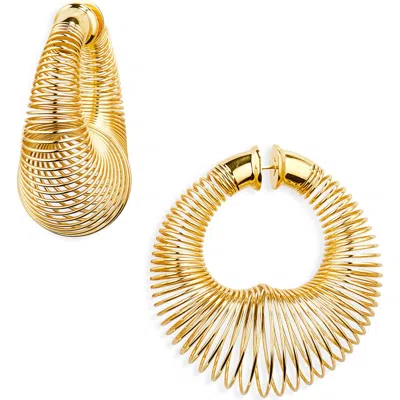 Alaïa Spiral Hoop Earrings In Orange