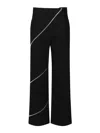 Alaïa Womens Noir Alaia Spiral Two-patch-pockets Wide-leg High-rise Denim-blend Trousers In Black