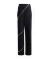 Alaïa Womens Noir Alaia Spiral Two-patch-pockets Wide-leg High-rise Denim-blend Trousers In Black
