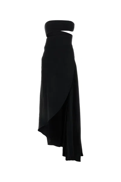 Alaïa Alaia Spiral Knit Midi Dress In Black