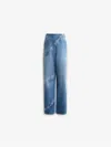 Alaïa Spiral High-rise Denim Wide-leg Jeans