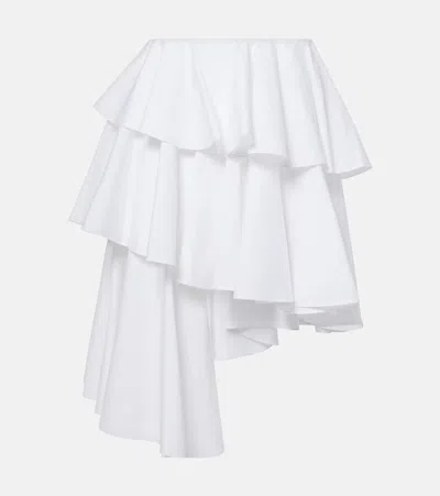ALAÏA ALAÏA SPIRAL RUFFLED MINISKIRT
