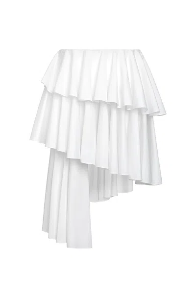 Alaïa Spiral Skirt In Blanc