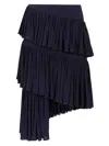 Alaïa Womens Minuit Ruffled High-waist Knitted Maxi Skirt In Blue