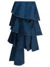 Alaïa Spiral Skirt In Blue