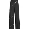 Alaïa Ribbed Knit High Neck Bodysuit With Zipper In Noir Alaia