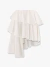 Alaïa Alaia Asymmetrical White Cotton Skirt Women In White