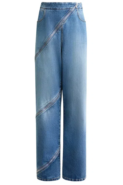 ALAÏA SPIRAL WIDE LEG JEANS
