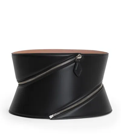 Alaïa Spiral-zip Corset Belt In Black
