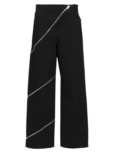 Alaïa Ribbed Knit High Neck Bodysuit With Zipper In Black