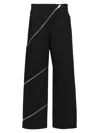 Alaïa Womens Noir Alaia Spiral Two-patch-pockets Wide-leg High-rise Denim-blend Trousers