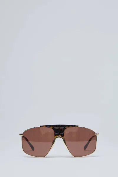 Alaïa Square Aviator Sunglasses In Brown