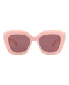 Alaïa Square-frame Recycled Acetate Sunglasses In Pink