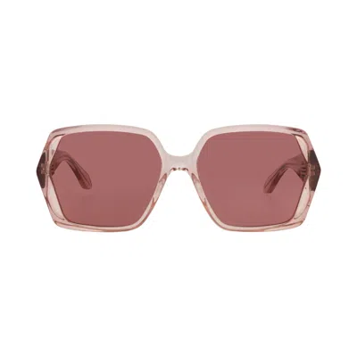 Pre-owned Alaïa Square-frame Recycled Acetate Sunglasses 'pink Red' | Women's Size Onesize