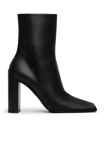 ALAÏA SQUARE LEATHER ANKLE BOOTS