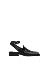 Alaïa Block Heel Open Back Square Toe Sandals In Black