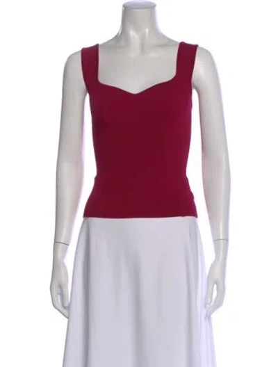 Pre-owned Alaïa Square Neckline Sleeveless Bodysuit In Pink