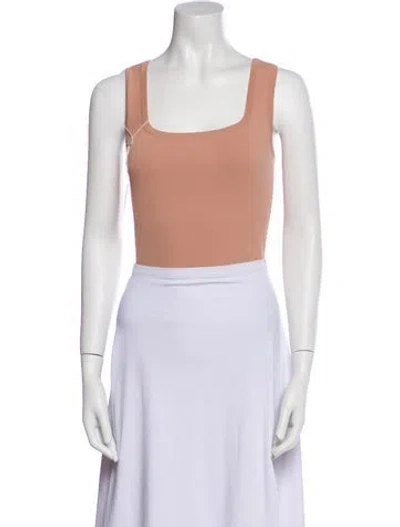 Pre-owned Alaïa Square Neckline Sleeveless Crop Top W/ Tags In Neutral