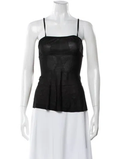 Pre-owned Alaïa Square Neckline Sleeveless Top In Blue