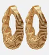 Alaïa Square Spiral Hoop Earrings In Gold