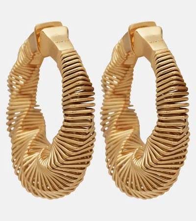 Alaïa Square Spiral Hoop Earrings In Gold
