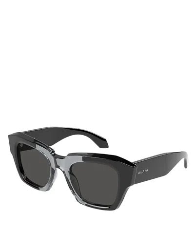 Alaïa Square Sunglasses, 50mm In Black