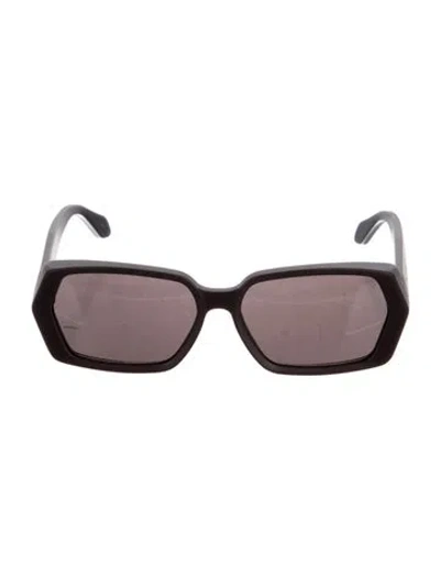 Pre-owned Alaïa Square Tinted Sunglasses In Brown