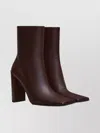 Alaïa Leather Square-toe Ankle Boots 90 In Brown
