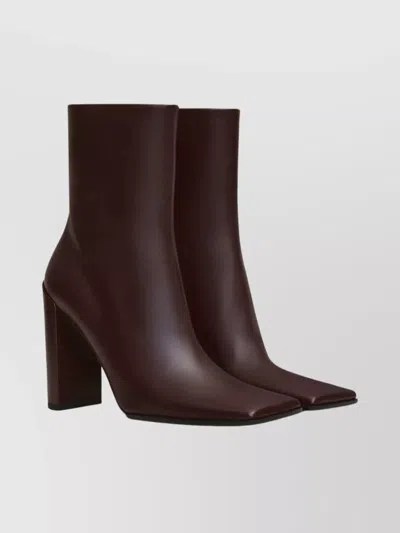 ALAÏA SQUARE TOE ANKLE LENGTH BOOTS