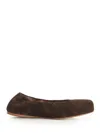 Alaïa Square-toe Flat Ballerinas Scarpe Basse Brown In Multi