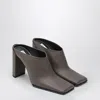 Alaïa Alaia Square-toe Mule In Taupe Grey Women In Gray