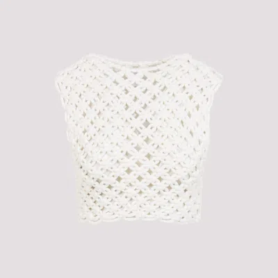 Alaïa Square Top In White