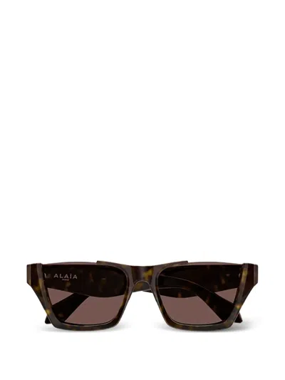 Alaïa Square-frame Sunglasses In Brown