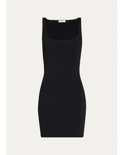 Alaïa Square-neck Sleeveless Mini Bodycon Dress In Black