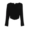 Alaïa Square-neck Sweater In Black