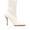 Alaïa Soft Square Boots In Leather In Neutral