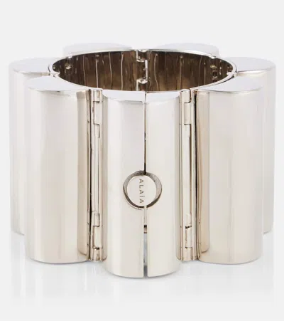 Alaïa Stacking Tube Bracelet In Silber