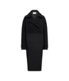 Alaïa Womens Noir Alaia Bi-colour Double-breasted Stretch-wool Coat In Black