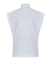 Alaïa Stand Collar Top In White