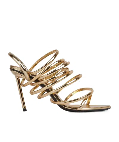 Alaïa Stiletto High Heel Sandals In Brown