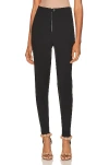 Alaïa High-rise Stirrup Wool Pants In Noir