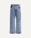 Alaïa Twisted Stonewashed Denim Jeans In Blue