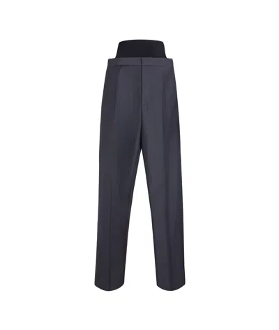 Alaïa Straight Casual Pants In Black