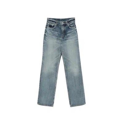 Alaïa Straight Denim Jeans In Blue